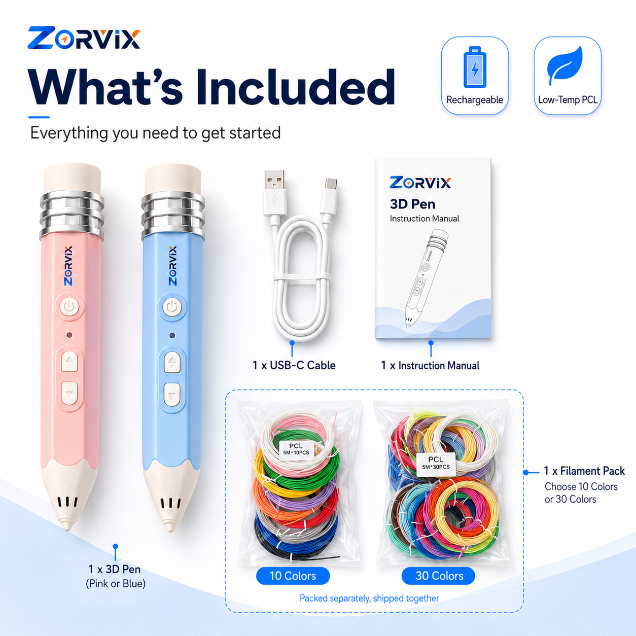 ZORVIX SparkPen™ | 3D Printing Pen for Kids